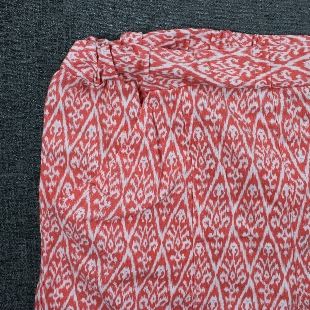Hester & Orchard Womens Pink Ikat Linen Blend Elastic Waist Shorts Size Medium - Picture 7 of 10